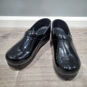 Dansko Shoes Womens 7.5-8 EU 38 Professional Clog Patent Leather Black Classic